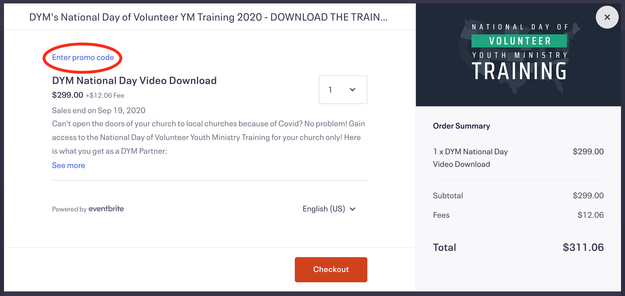 Use your COUPON CODES in Eventbrite! Download Youth Ministry